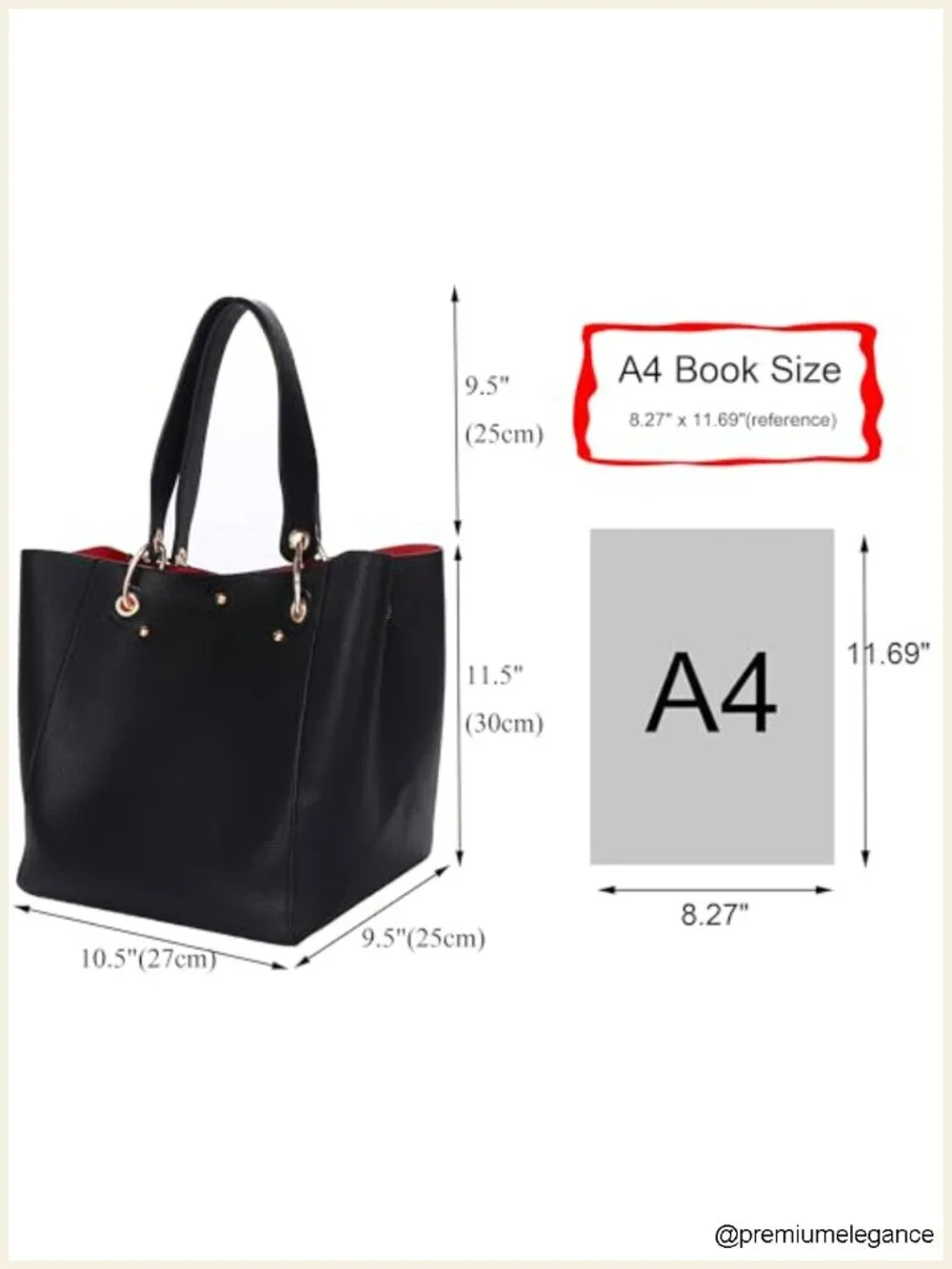 Large Work Tote Bag Waterproof Vegan Leather Handbag Big Bucket Purses